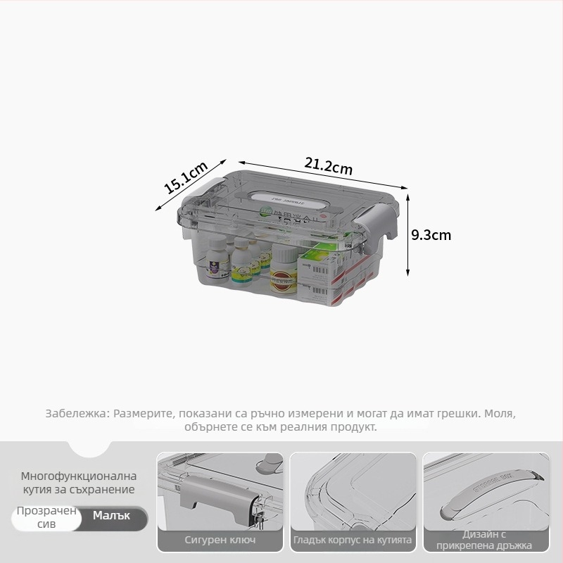 Прозрачна PP кутия за съхранение, ръчна дръжка, щракване при затваряне, модели JLSD01/02/03/04