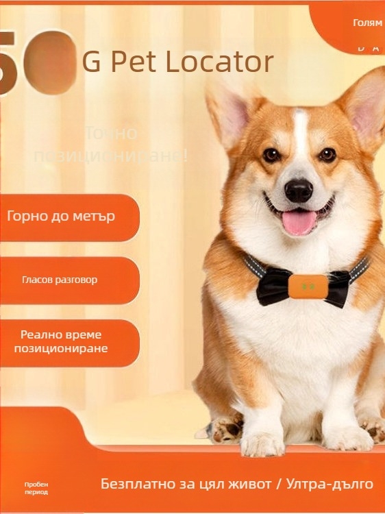5G GPS тракер за домашни любимци с реално време – проследяване на котки и кучета, антиизчезване