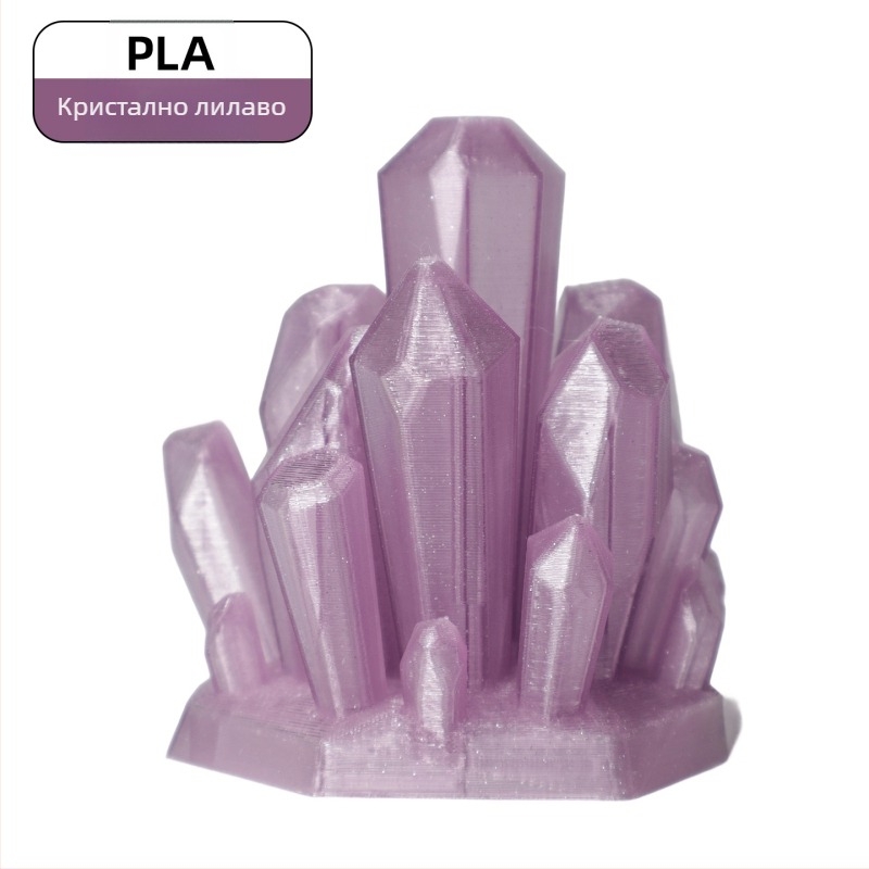 PLA филамент за 3D печат, кристален ефект (PLA; 1 кг; Ningmei Technology; персонализация: Да)