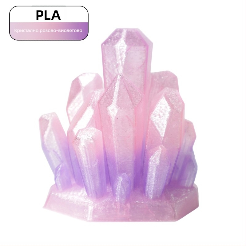 PLA филамент за 3D печат, кристален ефект (PLA; 1 кг; Ningmei Technology; персонализация: Да)