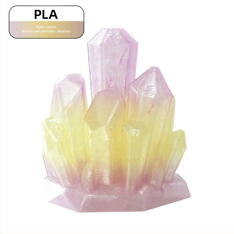 PLA филамент за 3D печат, кристален ефект (PLA; 1 кг; Ningmei Technology; персонализация: Да)