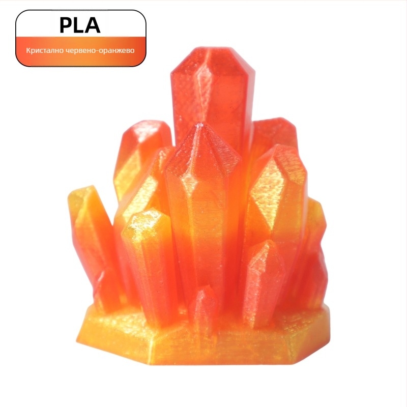 PLA филамент за 3D печат, кристален ефект (PLA; 1 кг; Ningmei Technology; персонализация: Да)