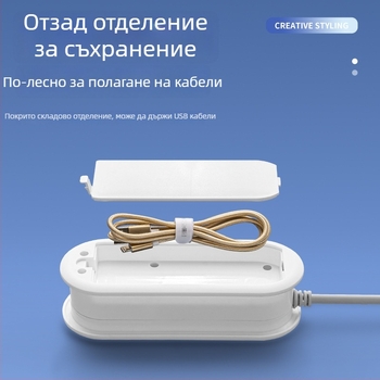 Пътуващ разклонител с USB зареждане, нощна лампа и навиване на кабела; напрежение 110-250V, мощност до 2500W, меден проводник, корпус PP, CCC сертифициран