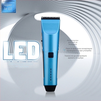 Q2 електрическа машинка за подстригване, презареждаща се, керамичен режещ блок, мотор с четки, вградена батерия 2000–4000 mAh, до 12 часа работа, автоматично заточване на острието