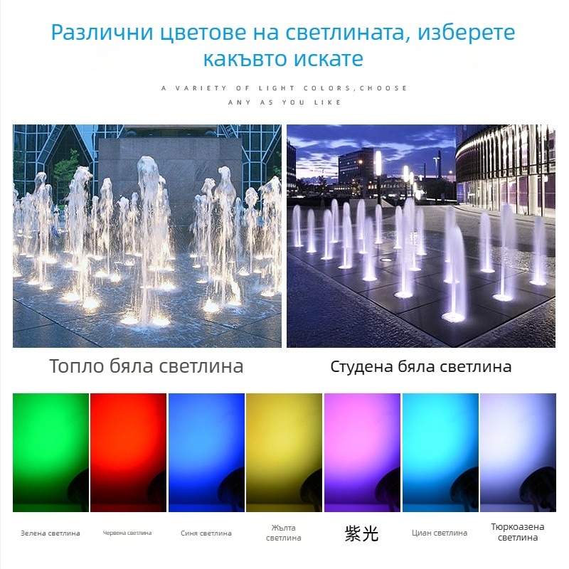 SV-PQ Подводна LED светлина за басейн, 24V, IP68, алуминиев корпус, 6 светодиоди