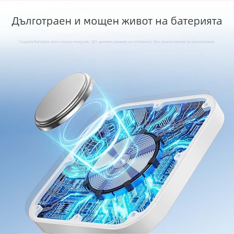 Вътрешен мини измервател на температура и влажност за домашна употреба, резолюция 1, точност температура ±0,5°C, влажност ±3%, захранване с батерия тип бутон 1,5V