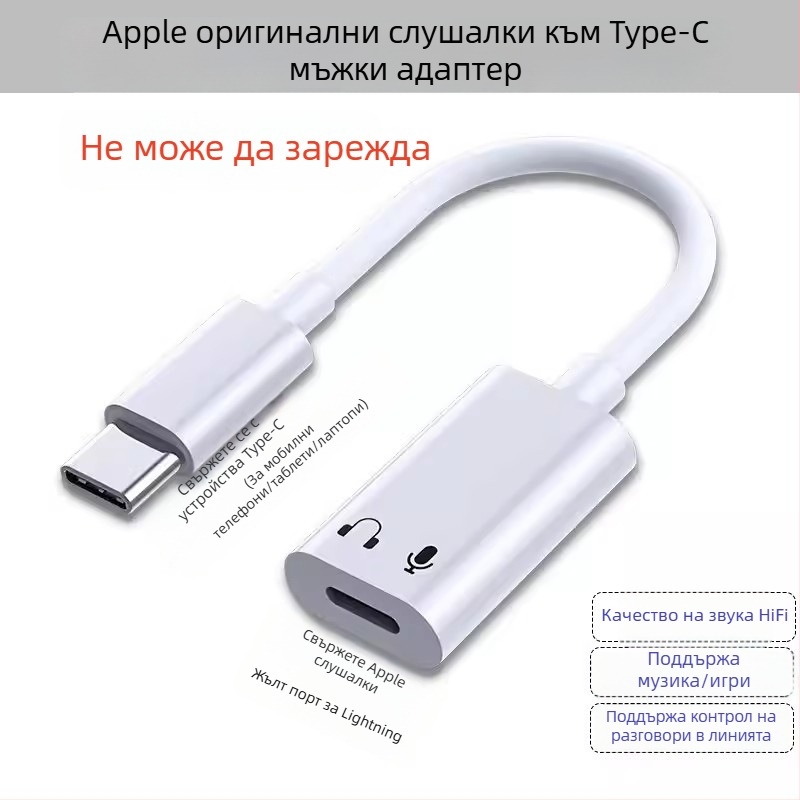 Адаптер за слушалки, модел 15, съвместим с Apple 15 серия