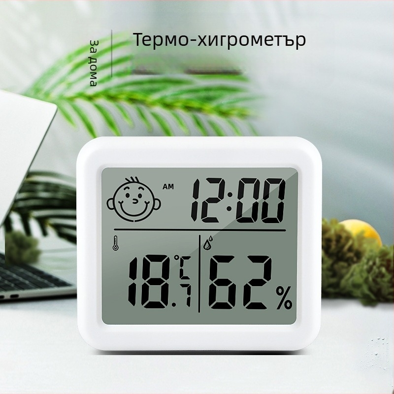 CX-0813 термометър и хигромер с памет, голям LCD дисплей, захранван с CR2032, подходящ за дом, офис или работилница