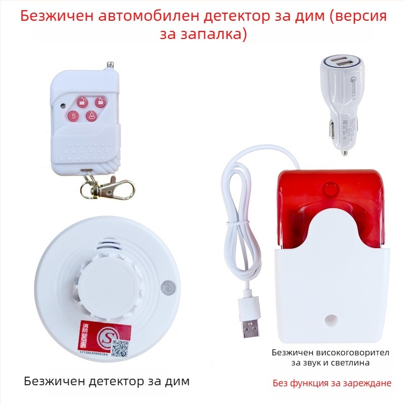 Димова аларма за камиони RA-103WX, 5V, 360° детекция, безжично, обхват 50 m