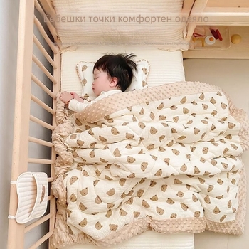 Бебешко одеяло, чист памук, целогодишно, за новородени