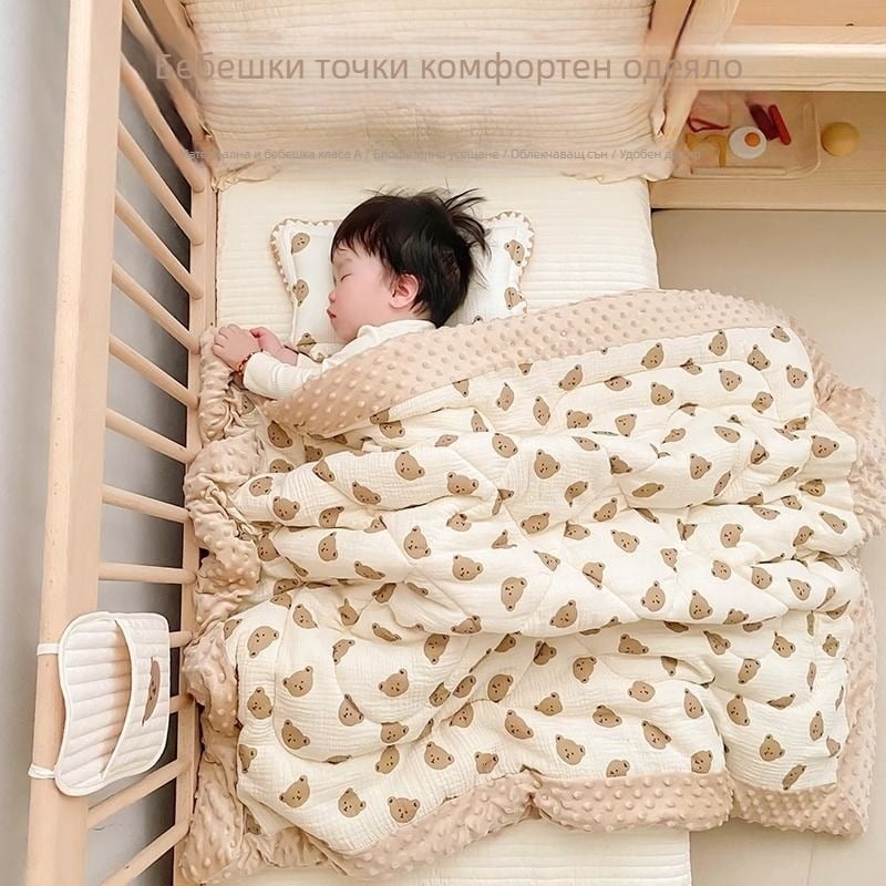 Бебешко одеяло, чист памук, целогодишно, за новородени