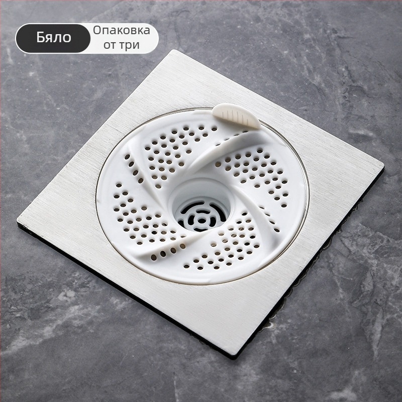 Капак филтър за банята за дренаж с вихърен дизайн, за косми — против задръстване и против насекоми