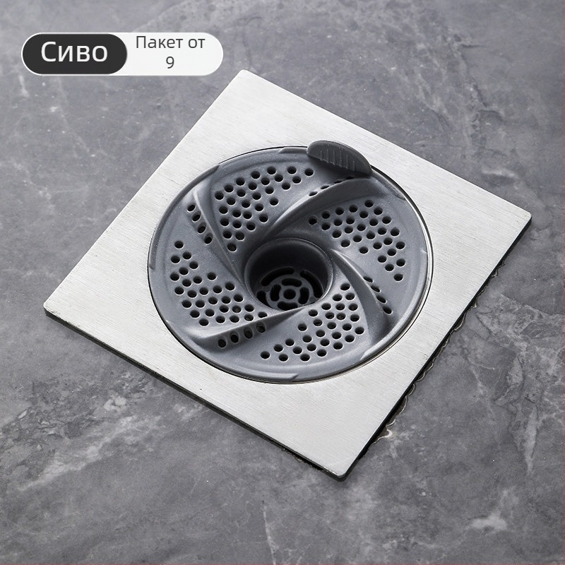 Капак филтър за банята за дренаж с вихърен дизайн, за косми — против задръстване и против насекоми