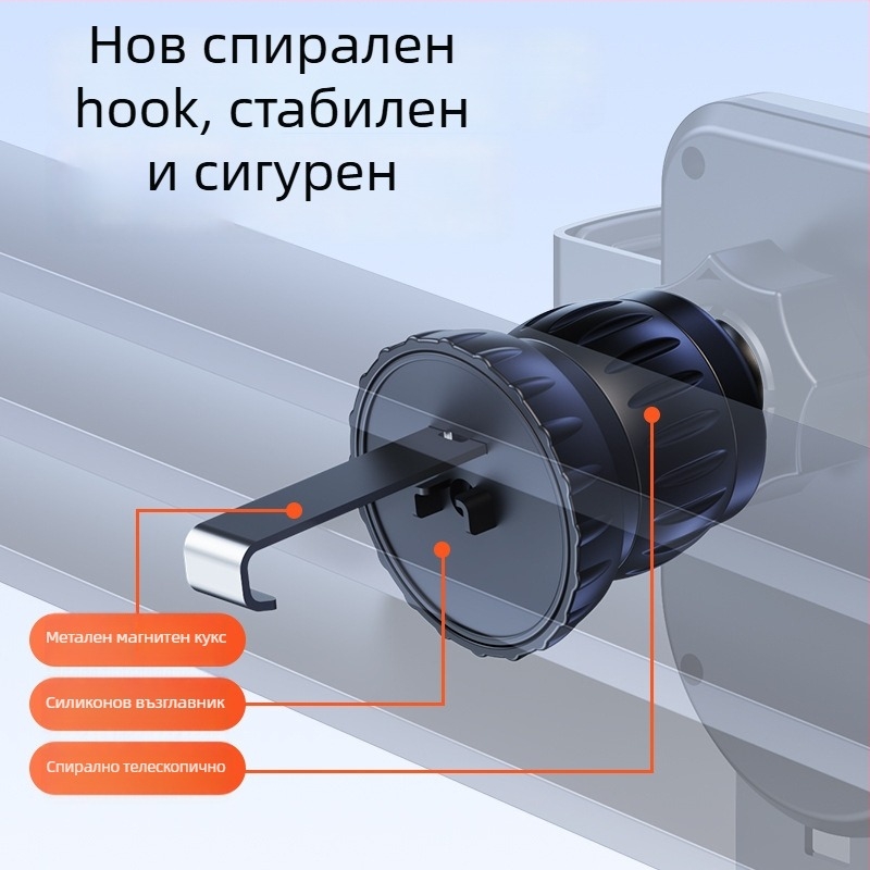 Автомобилен държач за мобилен телефон за въздушен отвор, ABS/алуминиева сплав, анти-трептене, модерен дизайн, възможност за персонализация