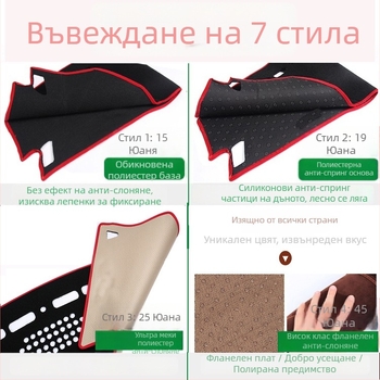Полиестерна светлозащитна подложка за табло на автомобил, персонализируема, без монтаж