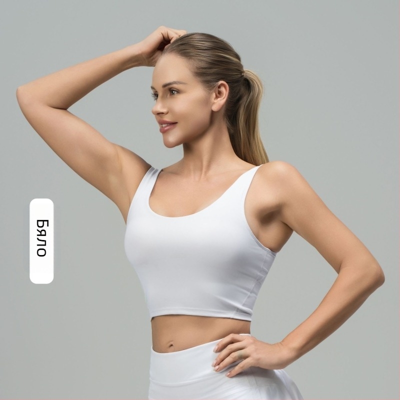 luludaring Йога спортен сутиен с U-образен гръб и подвижни подплънки – бързосъхнещ найлон, къс модел