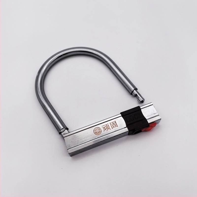 U-образна заключалка за мотоциклети със защита срещу взлом, стоманено тяло, модел 215, тегло 0.99 кг, за мотоциклети и трицикли