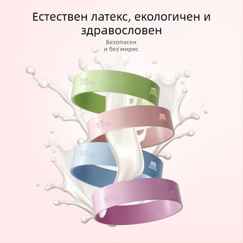 Силиконова резистентна лента за фитнес – не-плъзгащи се еластични пръстени за мъже и жени, хип тренировка, йога и силови упражнения