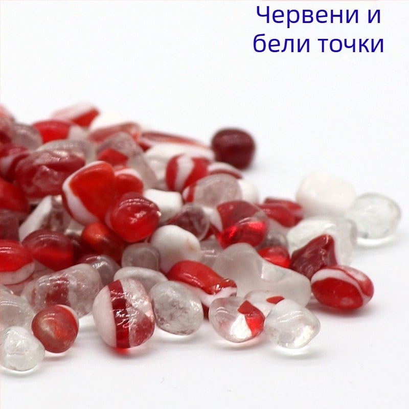 Prode аквариумни пейзажни камъни – стъклени декоративни камъни за основа на аквариума, 0,25 кг