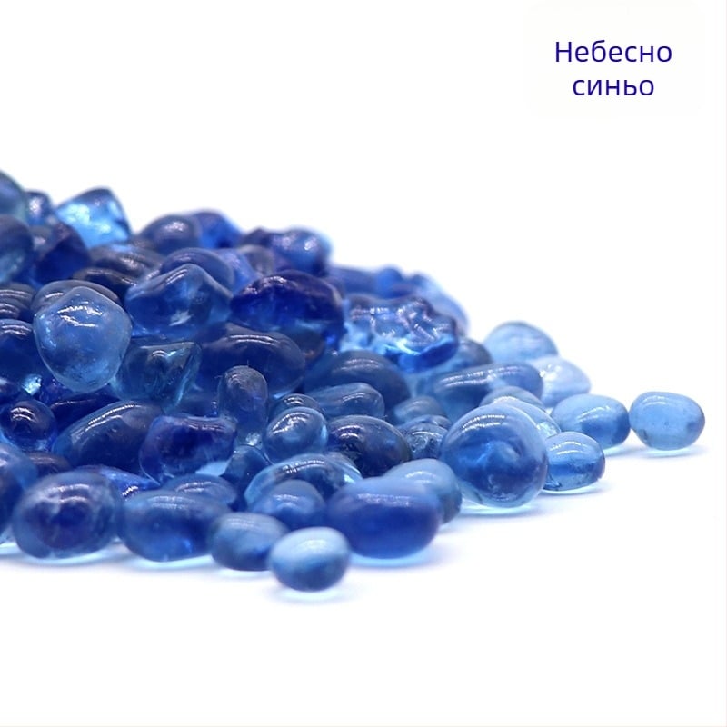 Prode аквариумни пейзажни камъни – стъклени декоративни камъни за основа на аквариума, 0,25 кг