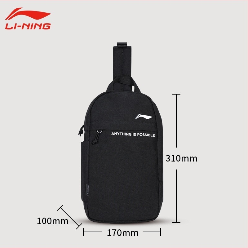 Li Ning кроссбоди чанта, полиестер, дишаща, водоустойчива, голям капацитет за спорт на открито и пътуване
