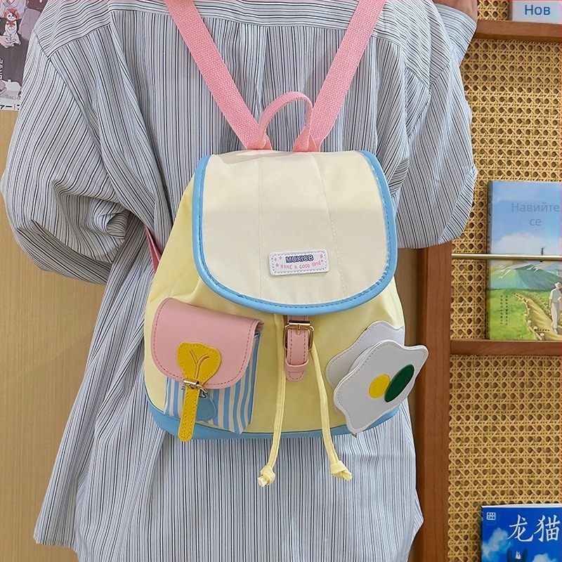 Мини раница с капак, стил улична мода, PU материал, пролет 2025, водоустойчива, вътрешно отделение за телефон