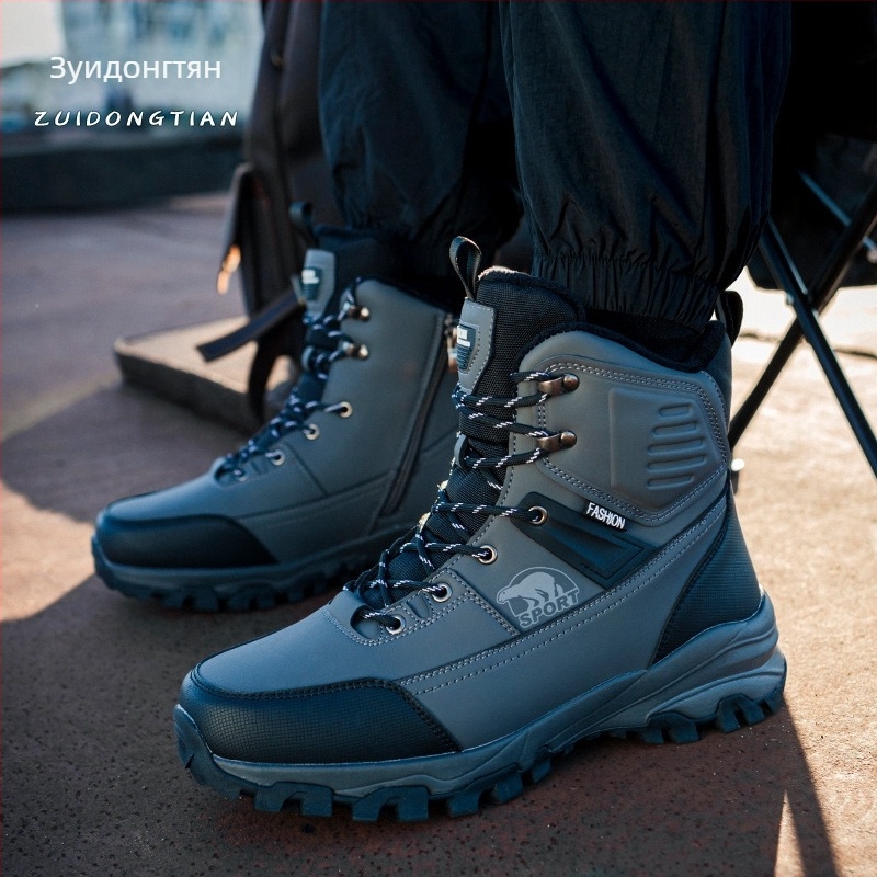 Дамски снежни ботуши, прост стил, Space Leather горна част, EVA подметка, вътрешност от изкуствен плюш