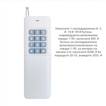 Безжичен дистанционен превключвател — Jingchuangxinwei; работна температура -20 до 75°C; предназначен за дистанционно управление