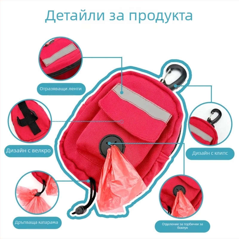 Многофункционална чанта за разходка на кучета – ръчна, PE материал, обичайна дебелина, модел k060