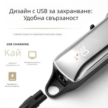 Nothing професионална електрическа подстригвачка за домашни любимци с висока мощност, голям LCD дисплей, водоустойчива за кучета и котки