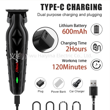 Електрическа подстрижна машинка за коса с четков мотор, ножове от неръждаема стомана, презареждаема батерия 1000–1200 mAh, време за работа 1–3 ч, шум 36–45 dB