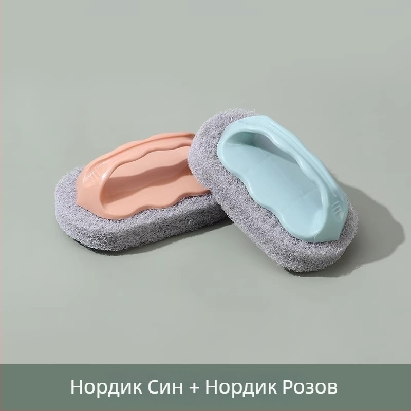 Дълга дръжка: Четка за почистване на мивка и баня с четка за плочки, пластмасова