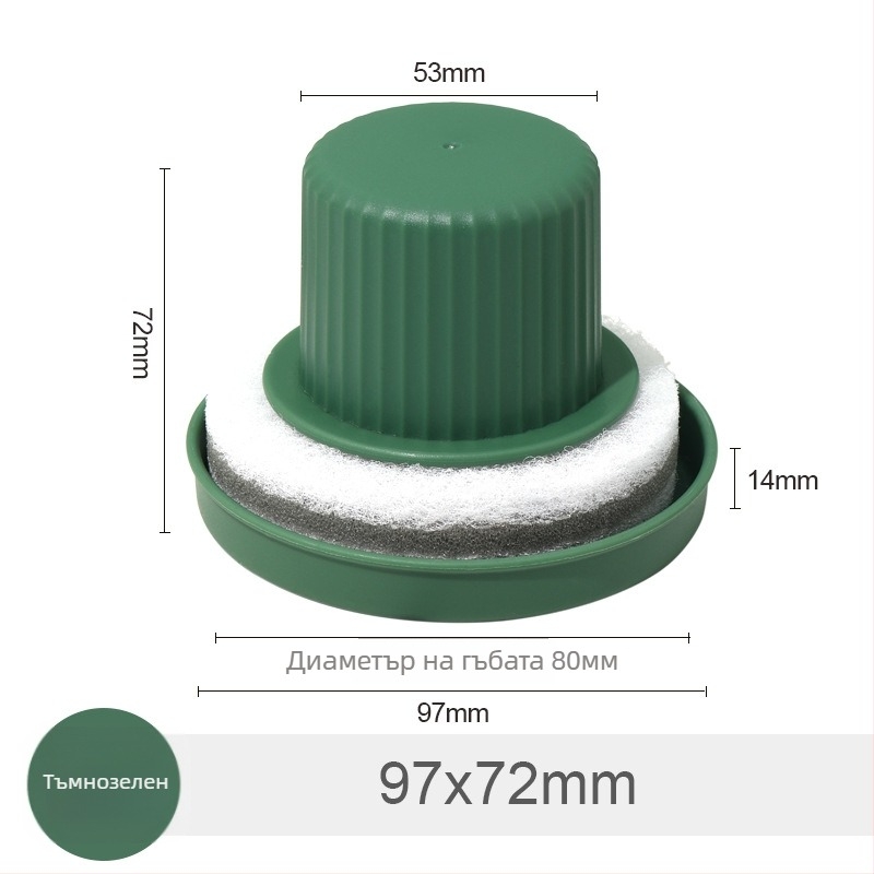 Четка за почистване на мивка с дръжка, пластмасова, 50 г, комплект 200, OPP пакет