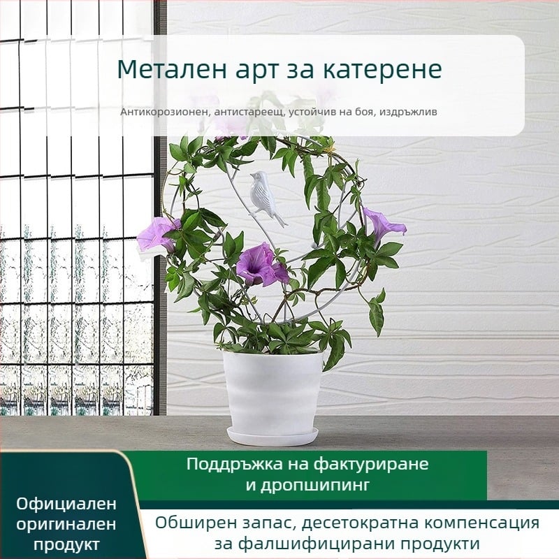 Градински декоративни орнаменти, железен държач за катерещи растения, форма на планинска костенурка, за балкон и двор (Тип: градински декоративни орнаменти; Материал: Желязо; Използване: Катереща форма; Внос: Не; Марка: Няма)