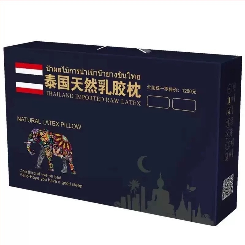 Латексова цервикална възглавница с масажни частици, вълнообразна плетена възглавница за всички възрасти, целогодишен комфорт