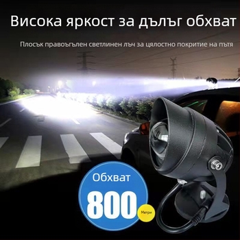 LED автомобилен прожектор със дълъг обсег и лазерно осветление на покрива (Продукт №1; Без марка; Без персонализация; Вътрешна доставка)