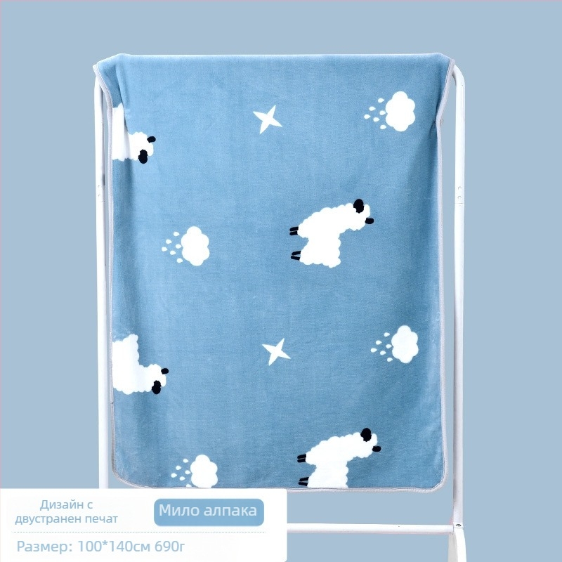 Детско одеяло - двуслойно удебелено, химическо влакно, за всички сезони, за възраст 3–6 г., 500–800 г, персонализируемо