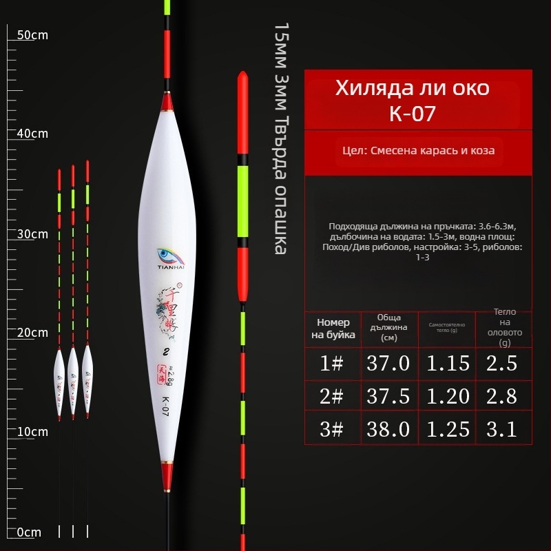 Вертикални дрифтови плувки за риболов — Telepathy, композитен материал