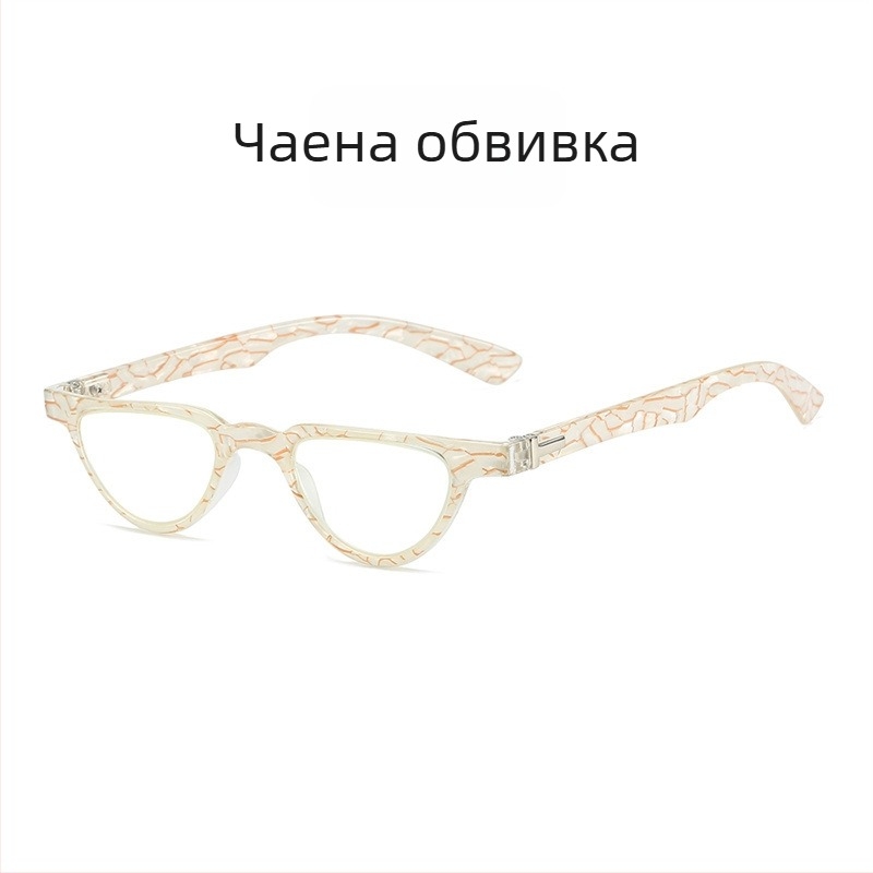 Очила за четене против синя светлина за жени, малка квадратна рамка с декорация дракон и феникс, лещи AC, пълен корпус, рамка от PC, есен 2024