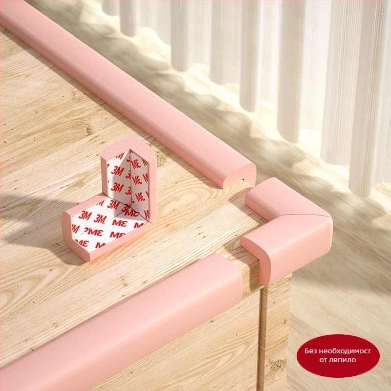 Детски протектор за ъгъл на маса - самозалепващ протектор за обгръщане на ръба, мек предпазител за безопасността на бебето (Марка: Powerful merchant)