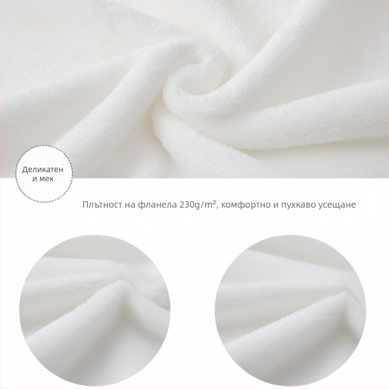 Двустранно удебелено фланелено одеяло, полиестер, персонализиран дизайн, есенно-зимен сезон, опции 300 г/230 г