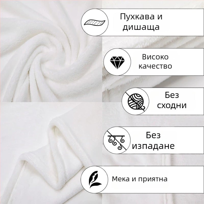 Персонализиран фланелен плед, полиестер, 280–300 г/м², персонализиран портретен принт, подходящ за всички сезони