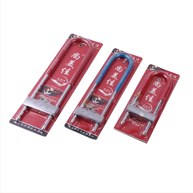 U-образна заключалка за мотоциклети – меден цилиндър, железно тяло, модел 666, тегло 975 g