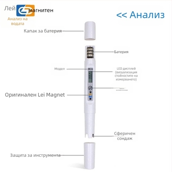 PT-11 киселинно-алкален pH измервателен стилус със проводимостен тестер — тестер за качество на водата Lightning