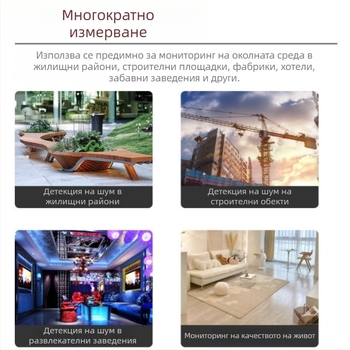 Smart mouse Nf-562 Ръчен високоточен шумомер, детектор на децибели и анализатор на шумов спектър