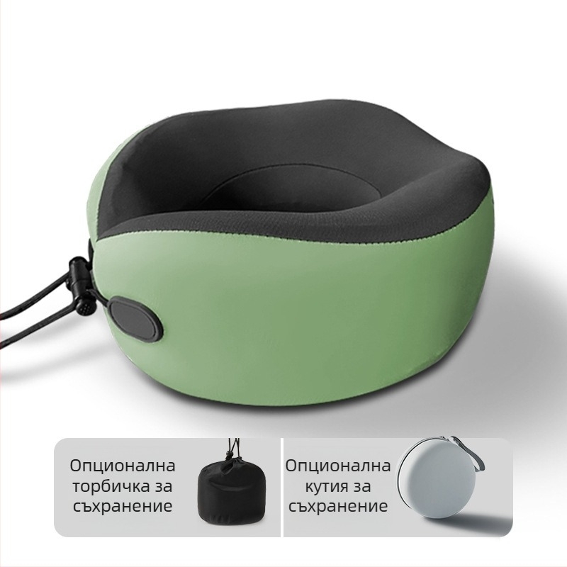 Wabin Pipe пътуваща възглавница за шия - U-образна, мемори пяна, полиестерна облицовка, за възрастни