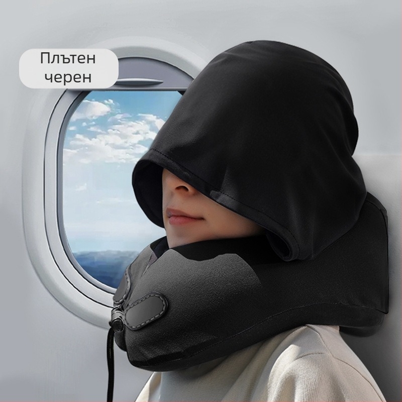 Wabin Pipe пътуваща възглавница за шия - U-образна, мемори пяна, полиестерна облицовка, за възрастни