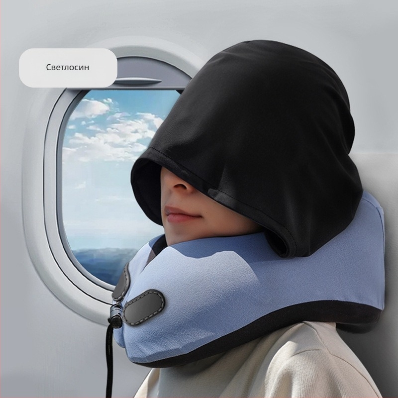 Wabin Pipe пътуваща възглавница за шия - U-образна, мемори пяна, полиестерна облицовка, за възрастни