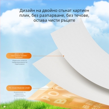 Торбички за изпражнения за домашни любимци с връзки, за котки и кучета, PE материал, удебелени, дизайн с плосък отвор