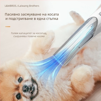 Braid Night Pet електрически подстригвач за кучета — абсорбира косми, професионално качество, 3 скорости